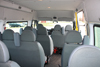 14-Seater Ford Transit seating interior with 13+1 seats